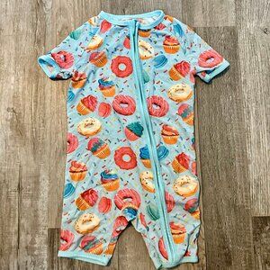 Bamboo Shorty zippered donuts Pajamas 12/18